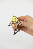 Glass Brooch Flower Iris