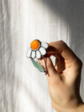 Chamomile Brooch: Handmade Floral Pin