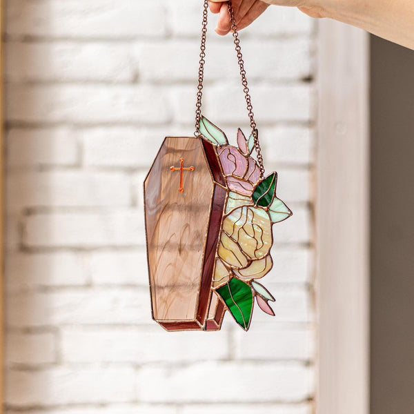 Сoffin flowers roses Suncatcher