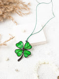 Four Leaf Clover Necklace: Lucky Green Pendant