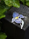Glass Brooch Flower Iris