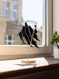 Stained Glass Grim Reaper – Sculpture Scythe – Plant stake