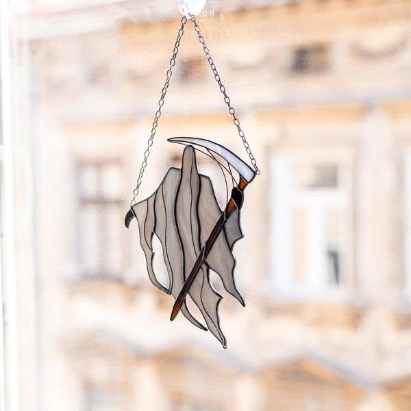 Grim Reaper Suncatcher – Halloween Gothic Scythe