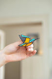 Chickadee Glass Brooch