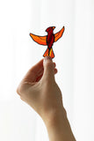 Chickadee Glass Brooch