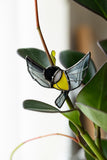 Chickadee Glass Brooch