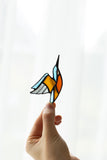 Chickadee Glass Brooch