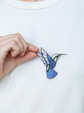 Chickadee Glass Brooch