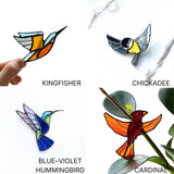 Chickadee Glass Brooch