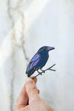 Crow brooch