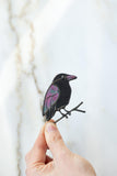 Crow brooch
