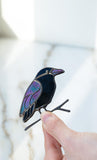 Crow brooch