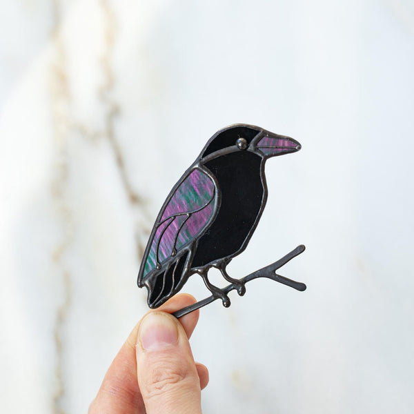 Crow brooch