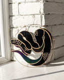 Python Stained Glass Suncatcher – Snake Nature Panel Décor