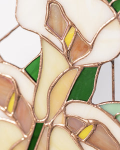 Stained glass calla lily flowers, Suncatcher arum lily