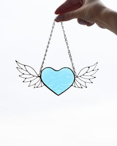 Heart Stain glass Sunflower, Flowers Sun Catcher