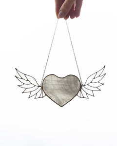Heart Stain glass Sunflower, Flowers Sun Catcher