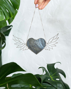 Heart Stain glass Sunflower, Flowers Sun Catcher
