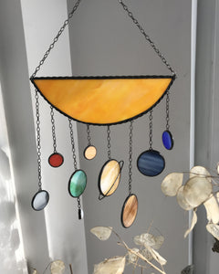 Planets Stained Glass Suncatcher
