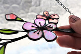 Sakura Twig Branch Stained Glass