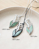 Lily of the Valley Necklace, Stained Glass Flower Pendant