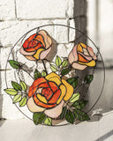 Yellow Roses Stained Glass Suncatcher – Flower Window Décor, Gift for Mom