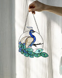 Peacock Stained Glass Suncatcher – Bird Window Décor, Grandma or Mother’s Day Gift