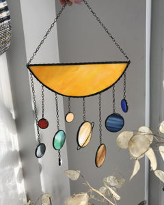 Planets Stained Glass Suncatcher