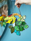 Parasaurolophus Dinosaur Suncatcher – Stained Glass Nature Ornament