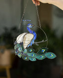 Peacock Stained Glass Suncatcher – Bird Window Décor, Grandma or Mother’s Day Gift