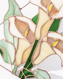 Stained glass calla lily flowers, Suncatcher arum lily