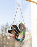Python Stained Glass Suncatcher – Snake Nature Panel Décor