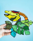Parasaurolophus Dinosaur Suncatcher – Stained Glass Nature Ornament