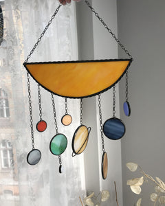 Planets Stained Glass Suncatcher