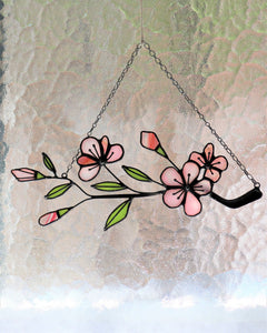 Sakura Twig Branch Stained Glass