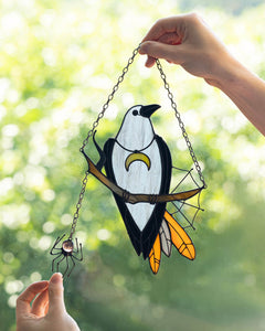 Raven Halloween Suncatcher