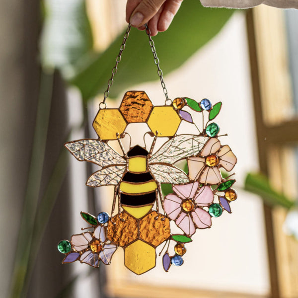 Yellow Honeycomb Suncatcher