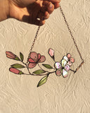Sakura Twig Branch Stained Glass
