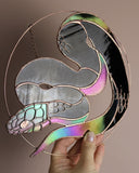 Python Stained Glass Suncatcher – Snake Nature Panel Décor