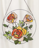 Yellow Roses Stained Glass Suncatcher – Flower Window Décor, Gift for Mom