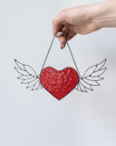 Heart Stain glass Sunflower, Flowers Sun Catcher
